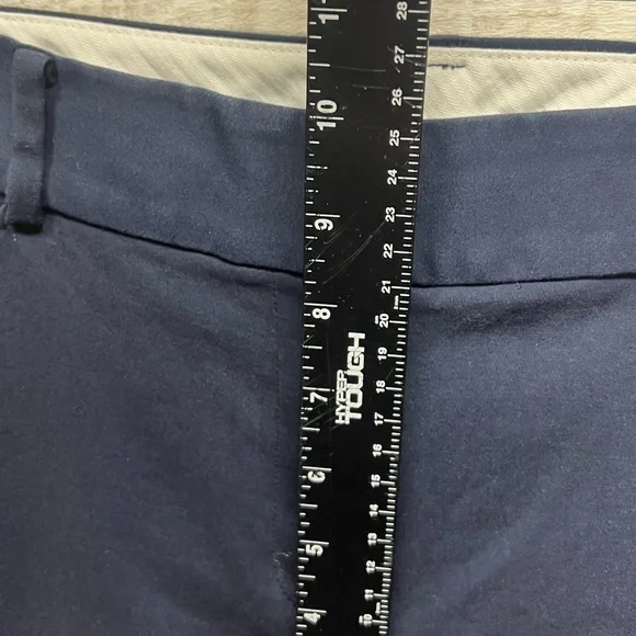 Talbots Hampshire Ankle Trouser Pants Womens 8 Navy Blue Button Cuff Stretch - Picture 13 of 14